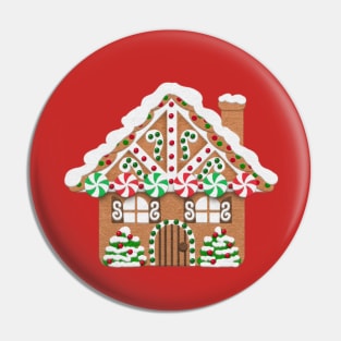 Gingerbread House Felt Applique Style | Faux Felt | Cherie's Art(c)2021 Pin