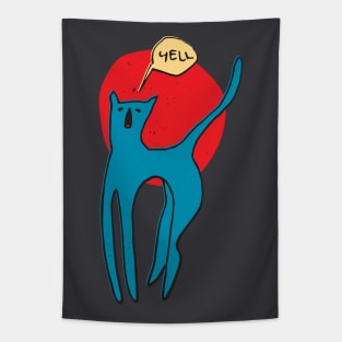 Yell Cat Tapestry