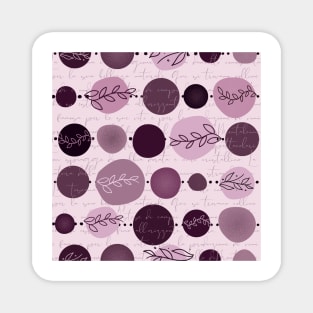 abstract circles pattern dark pink color Magnet