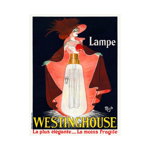 Lampe Westinghouse France Vintage Poster 1912 by vintagetreasure