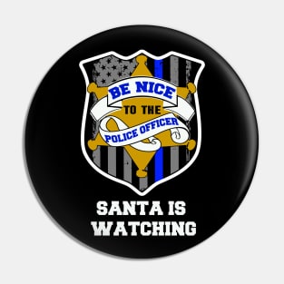 thin blue line christmas police gift Pin