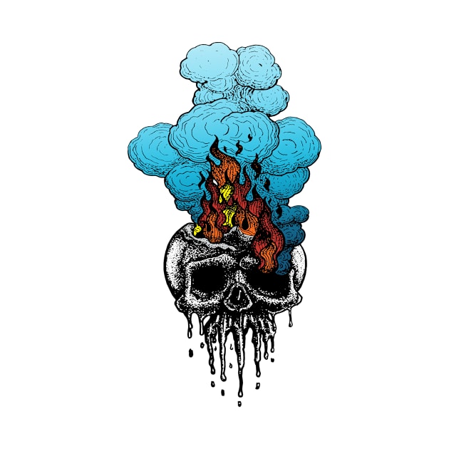 Gothic Burning Skull by pa2rok