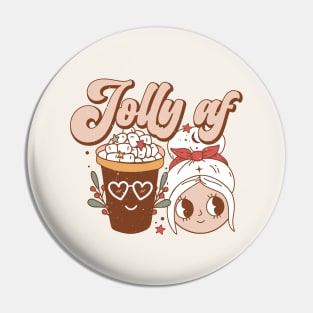 Jolly Af Christmas Pin