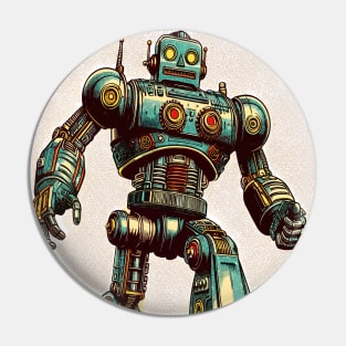 Giant Robot - Retro Vintage Robot Toy Pin