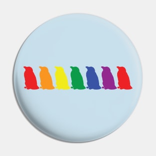 Colorful Penguins Pride Rainbow Pin