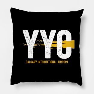 YYC Airport Code Calgary International Airport Pillow