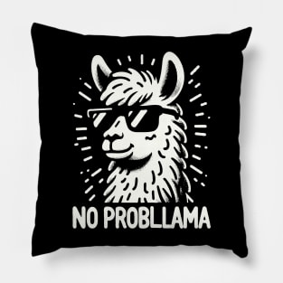 No Probllama Funny Llama Pillow