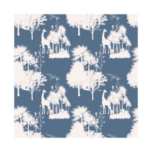 Blue Backround Safari Toile T-Shirt