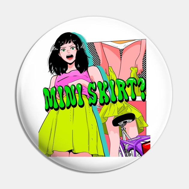 Mini Skirt Pin by chao-illustrator