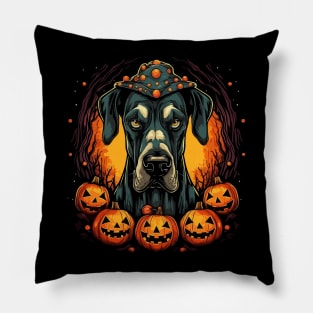 Great Dane Halloween Pillow