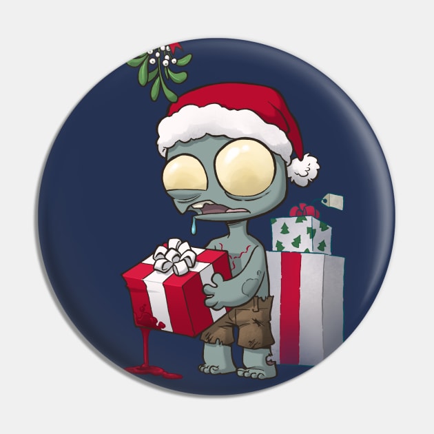 Christmas Zombie Pin by Dooomcat