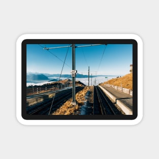 Central Switzerland - Rigi Kulm Top Station on Clear Sunny Winter Day Magnet