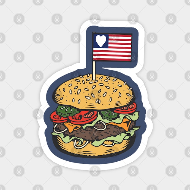 Juicy Burger Magnet by SharksOnShore