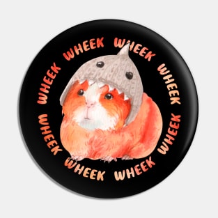 Wheek wheek guinea pig furry potato wearing shark hat Pin