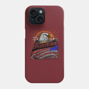 hand drawn american eagle nature sign flag Phone Case