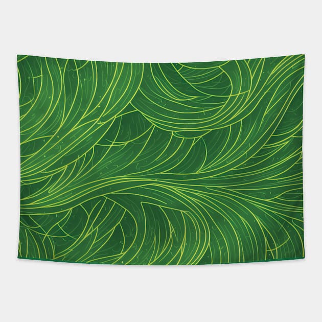 Emerald Entanglement for Modern Aesthetic Tapestry by Nourelyakine_art