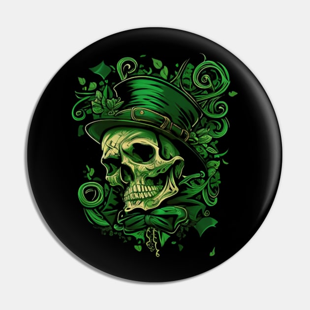 Saint Patrick skull Pin by Crazy skull