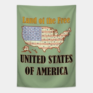 United States of America USA + Flag Tapestry