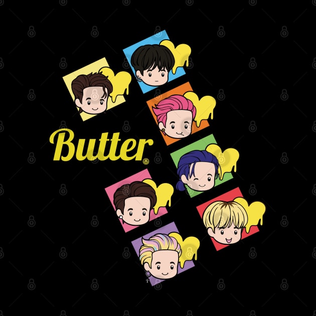 Chibi Bangtan Members Butter by DaphInteresting