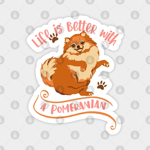 Pomeranian Magnet by My Furry Friend