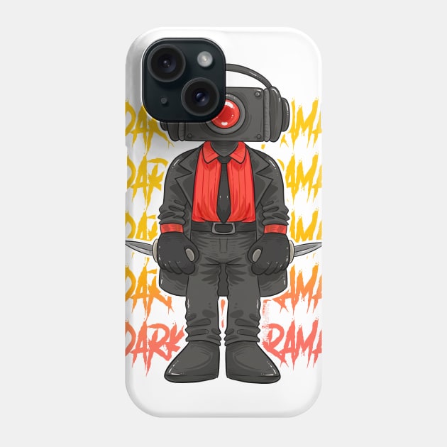 skibidi toilet dark speakerman Phone Case by Draw For Fun 