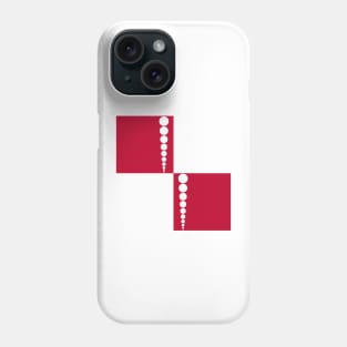 60's Retro Mod Squares and Dots in Red and White Phone Case