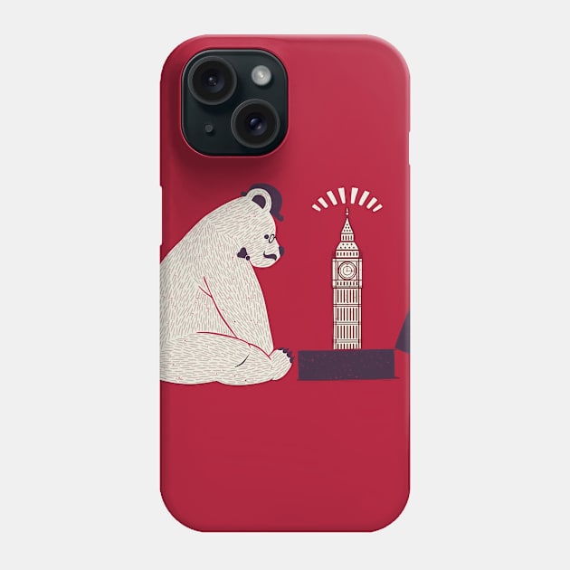 Traveler Tourist Big Ben Bear UK Phone Case by Tobe_Fonseca