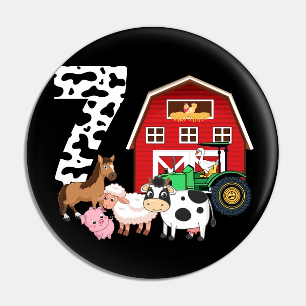 Farm Animals 7 Year Old It's My 7th Birthday Party 7 Year Old 7th