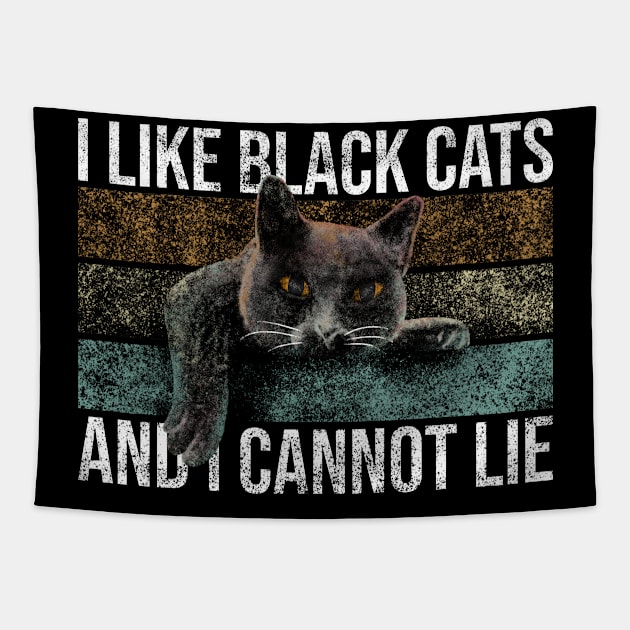 I Like Black Cats And I Cannot Lie Tapestry by Rishirt