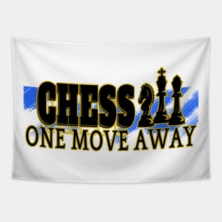 Chess One Move Away King Queen Horse Tapestry