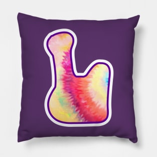 Letter L Hippie Tie Dye Pillow