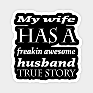 husband and wife joke Magnet