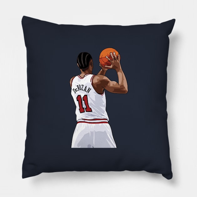 DeMar DeRozan Vector Back Pillow by qiangdade