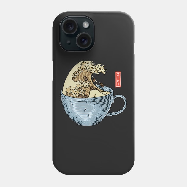 The Great Wave of Coffee Phone Case by ilvstrasi