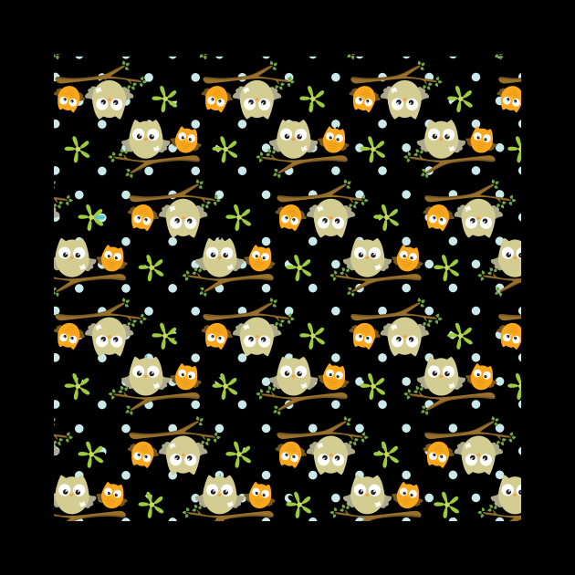 Cute Owls at Nighttime by epiclovedesigns