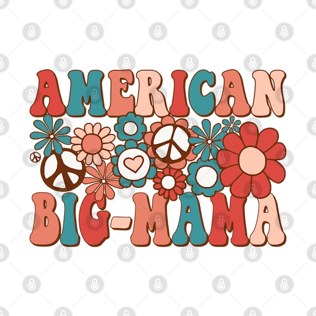 Retro Groovy American Big-mama Matching Family 4th of July by BramCrye