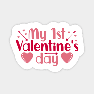 My 1st Valentine's Day cute design Magnet