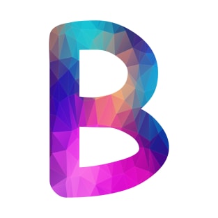 Letter B Capital Alphabet B Colorful Art Gift T-Shirt