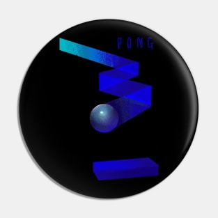 Minimalist Pong Gaming Game Pin