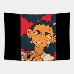 Samurai Girl Tapestry