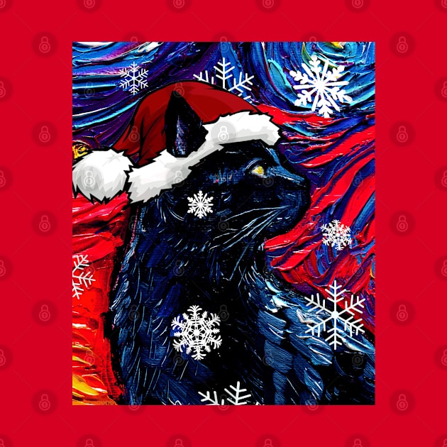 Black Cat Santa by sagittariusgallery