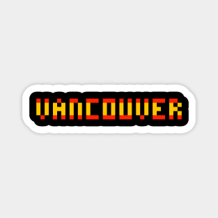 Pixel Hockey City Vancouver 1989 Retro Magnet