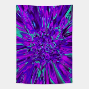 Psychedelic Vortex of Purple and Teal Tapestry