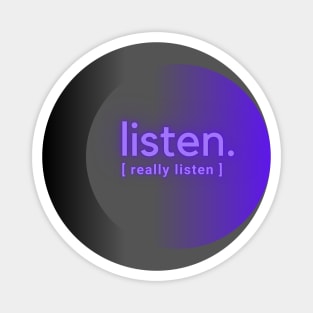 Listen | Purple Grey Gradient Magnet