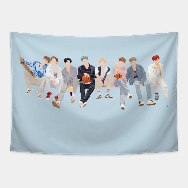 ATEEZ Wave Tapestry by cahacc