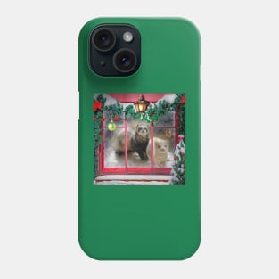 Ferrets The Night Before Christmas - Ferret art design Phone Case