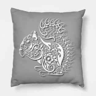 Squirrel floral decoration Pillow