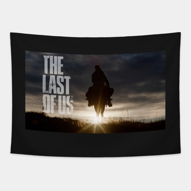 The Last of us Pedro Pascal and Bella Ramsey HBO Print Tapestry by Buff Geeks Art