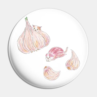 Garlic Cats Pin