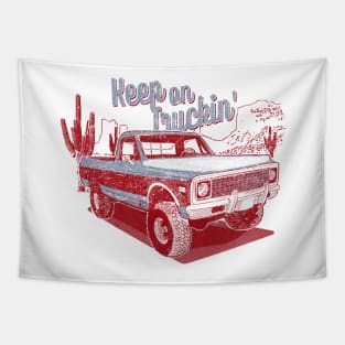 Keep On Trucking, Classic Pickup , Silverado, Pick up truck, Vintage pickup Tapestry